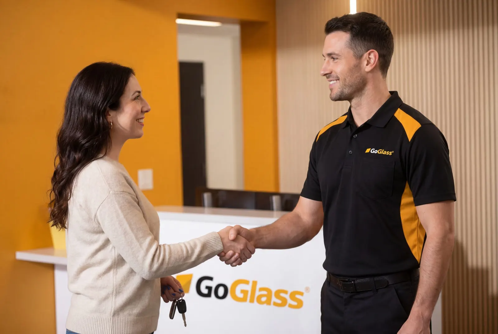 Accueil client au centre GoGlass