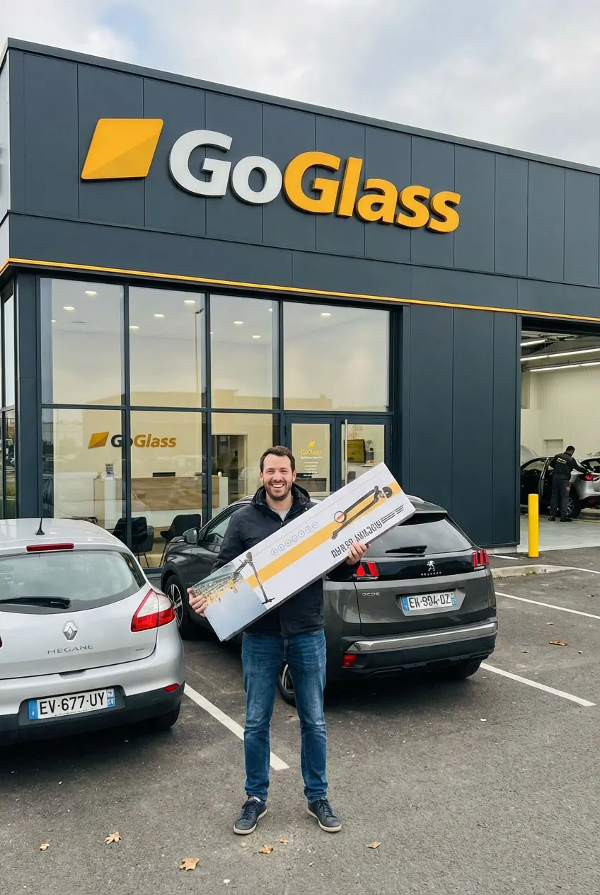 Client satisfait avec sa trottinette électrique offerte par GoGlass